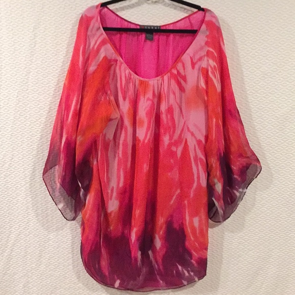 Vishal Tops - 💕Vishal 100% Silk Flowing Tunic NWOT 22w